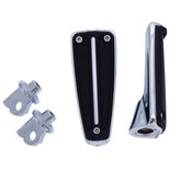 Ciro3D Highway Peg Mounts & Footrests Chrome Rail Footpegs with Adaptor (pair)